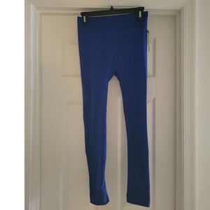 Docefit Royal Blue Fleece Lined Leggings High Waisted Seamless P1301 OS